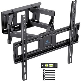PERLESMITH Support Mural TV, Fixation TV Murale Inclinable et Orientable pour Écrans 26-65 Pouces Jusquà 45Kg, VESA 400 x 40