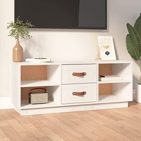 VEEKI Meuble TV, Meuble TV Suspendu, Meuble TV Industriel, Meuble TV Bois, Meuble Chambre, Convient pour Salon ou Chambre, Bl