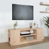 Lechnical Meuble TV pour meuble TV moderne, meuble TV salon, meuble TV 110 x 35 x 40,5 cm en bois massif de pin Cc