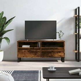 Camerina Meuble TV chêne fumé 100x34,5x44,5 cm Bois dingénierie,Meuble TV,Table Basse Couleurs,Table Basse Salon Meuble TV