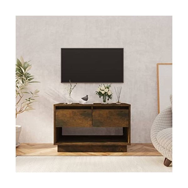 Meuble TV Chêne fumé 70x41x44 cm Aggloméré