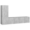 Générique Ensemble de Meuble TV 3 pcs Gris béton Aggloméré,33.5 KG,3079093, Meubles, Meubles TV