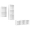 Générique Ensemble de Meuble TV 3 pcs Blanc Brillant Aggloméré,50 KG,3079634, Meubles, Meubles TV