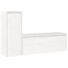 Générique Meubles TV 2 pcs Blanc Bois Massif de pin,17.7 KG,3100115, Meubles, Meubles TV