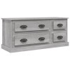 FAMIROSA Meuble TV Sonoma Gris 100x35,5x45 cm Bois dingénierie 25KG 