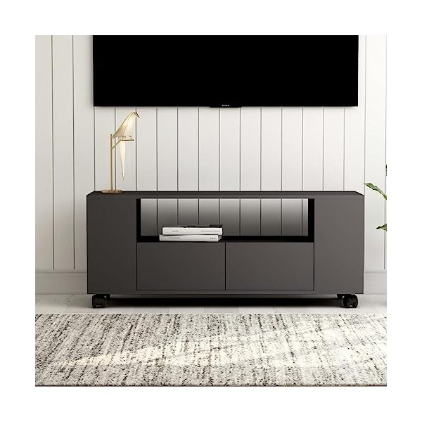 Camerina Meuble TV Gris 120x35x48 cm Bois dingénierie,Meuble TV,Table TV,Ensemble Meuble TV