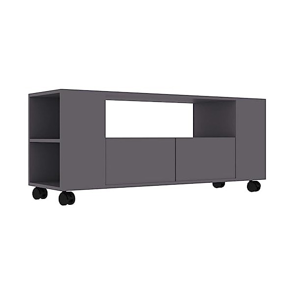 Camerina Meuble TV Gris 120x35x48 cm Bois dingénierie,Meuble TV,Table TV,Ensemble Meuble TV