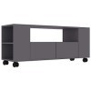 Camerina Meuble TV Gris 120x35x48 cm Bois dingénierie,Meuble TV,Table TV,Ensemble Meuble TV