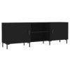 FAMIROSA Meuble TV Noir 150x30x50 cm Bois dingénierie 25KG -9101