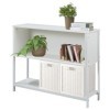 MateDesk - Meuble TV Design Moderne Blanc, Meuble TV, Console Meuble entrée, Meuble Console, TV Style scandinave Dimensions :