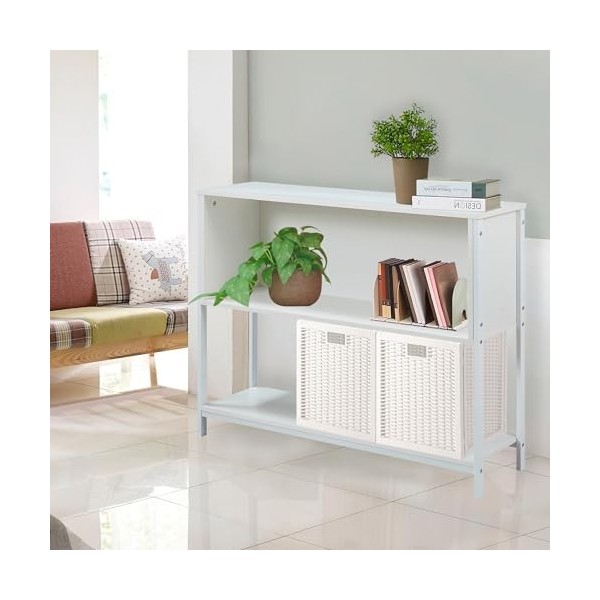 MateDesk - Meuble TV Design Moderne Blanc, Meuble TV, Console Meuble entrée, Meuble Console, TV Style scandinave Dimensions :