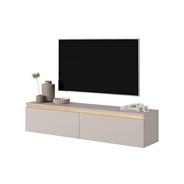 Selsey SENEY Meuble TV, Beige, 140 cm
