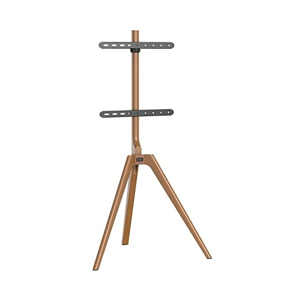 mywall Support TV HT23L pour écrans de 45 à 65" - Support TV en Bois Massif Rustique Aspect Noyer - Support TV Universel avec