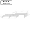 Henor Meuble TV Échelle Réglable Bois FSC® 110+140 x 35 x 30/15 cm Blanc