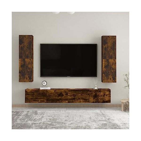 VEEKI Meuble TV, Meuble TV Suspendu, Meuble, Meuble TV avec Rangement，Meuble Industriel, Convient pour Salon ou Chambre, Meub