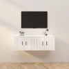 VEEKI Meuble TV, Meuble TV Suspendu, Meuble, Meuble TV avec Rangement，Meuble Industriel, Convient pour Salon ou Chambre, Meub