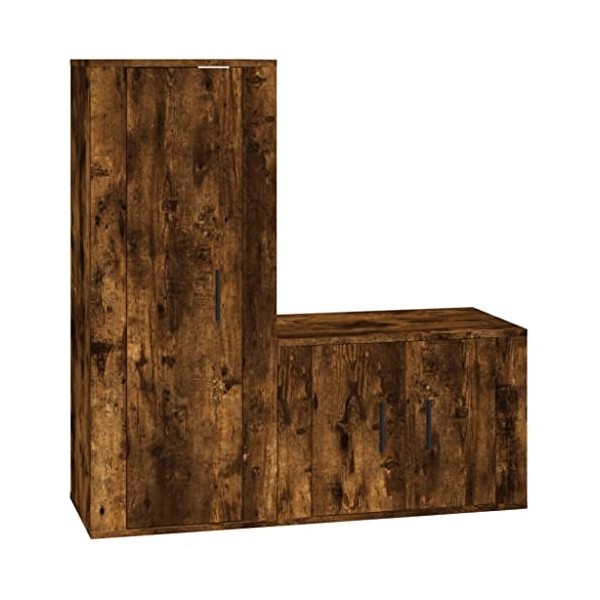 VEEKI Meuble TV, Meuble TV Suspendu, Meuble TV Industriel, Meuble TV Bois, Meuble Chambre, Convient pour Salon ou Chambre, En