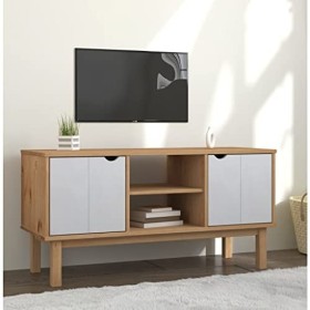 VEEKI Meuble TV, Meuble TV Suspendu, Meuble TV Industriel, Meuble TV Bois, Meuble Chambre, Convient pour Salon ou Chambre, OT