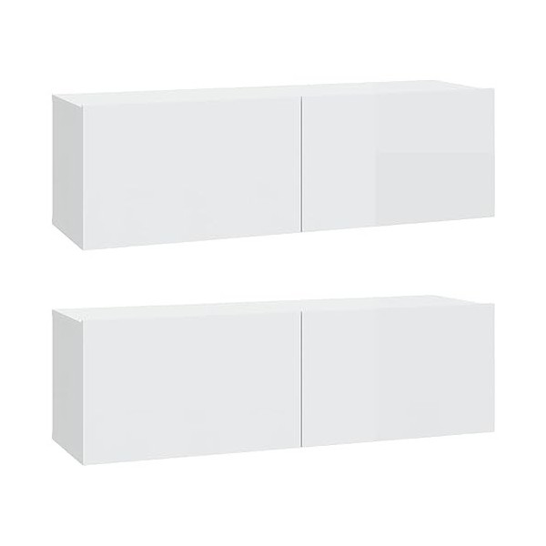 Meuble TV,Banc TV,Meuble TV Suspendu,Étagère TV Flottante, Support de Télévision Flottant Fixé au Mur Centre de Console Multi