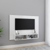 VEEKI Meuble TV, Meuble TV Suspendu, Meuble TV Blanc, Meuble TV Industriel, Meubles de Salon, Salon, Chambre, Cadre en Acier,