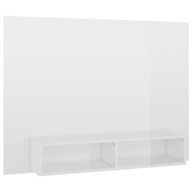 VEEKI Meuble TV, Meuble TV Suspendu, Meuble TV Blanc, Meuble TV Industriel, Meubles de Salon, Salon, Chambre, Cadre en Acier,