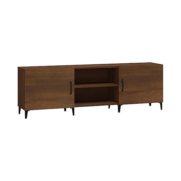 FAMIROSA Meuble TV chêne Marron 150x30x50 cm Bois dingénierie 25KG -7506
