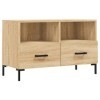 FAMIROSA Meuble TV Chêne Sonoma 80x36x50 cm Bois dingénierie 20.5KG 