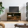FAMIROSA Meuble TV Chêne fumé 80x36x50 cm Bois dingénierie 20.5KG -8977