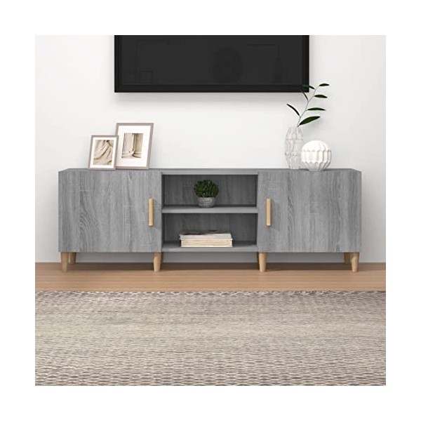 Camerina Meuble TV Sonoma Gris 150x30x50 cm Bois dingénierie,Meuble TV,Meuble TV Moderne,Meuble de Salon