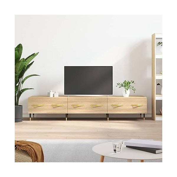heybb Meuble TV chêne Sonoma 150x36x30 cm Bois dingénierie,Meuble TV,Table TV,Ensemble Meuble TV