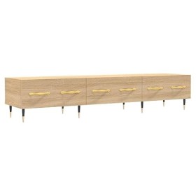 heybb Meuble TV chêne Sonoma 150x36x30 cm Bois dingénierie,Meuble TV,Table TV,Ensemble Meuble TV