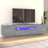Meuble TV avec lumières LED Sonoma Gris 160x35x40 cm - Meuble TV sur Salle de Séjour, Salon et Chambre à Coucher