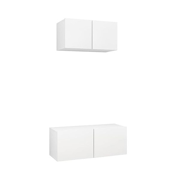 Meuble Tv,Blanc Tv,Comme Espace de Rangement, Meuble Bas Suspendu Ou Debout, Buffet Salon,Meuble TV Suspendu,Support de Télév