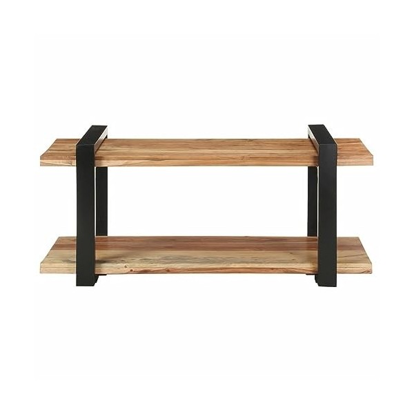 Camerina Meuble TV 90x40x40 cm Bois dacacia Solide,Meuble TV,Table Basse Salon Meuble TV,Table Basse LED Couleurs