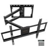 Support Mural pour TV Longue Portée, Pivotant à 180 Degrés avec Bras Articulés de 838mm, Inclinable et Extensible pour Télévi