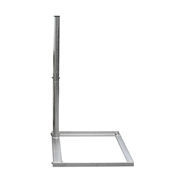 Satix SBAF00300 Pied dantenne pour dalle de béton, support de balcon en acier galvanisé, hauteur 1 m