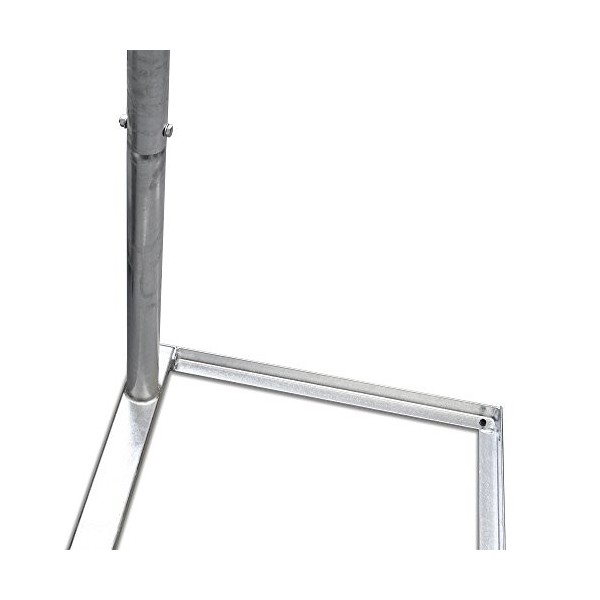 Satix SBAF00300&nbsp;Pied dantenne pour dalle de béton, support de balcon en acier galvanisé, hauteur 1 m