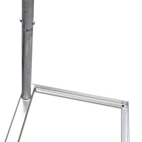 Satix SBAF00300&nbsp;Pied dantenne pour dalle de béton, support de balcon en acier galvanisé, hauteur 1 m