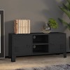 Annlera Meuble TV Noir 105x35x42 cm Métal Banc TV Industrielle Armoire Multimédia Maison Salon Espace de Divertissement Meubl