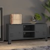 Annlera Meuble TV Noir 105x35x42 cm Métal Banc TV Industrielle Armoire Multimédia Maison Salon Espace de Divertissement Meubl