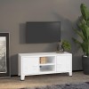 Annlera Meuble TV Noir 105x35x42 cm Métal Banc TV Industrielle Armoire Multimédia Maison Salon Espace de Divertissement Meubl