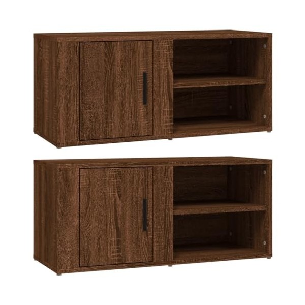 vidaXL Meubles TV Chêne Sonoma 80x31,5x36 cm Bois dingénierie