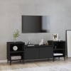 ZEYUAN Meuble TV Noir 160x35x55 cm Bois dingénierie,Meuble TV,Meuble TV Moderne,Meuble de Salon