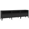 Keyur Meuble TV, Banc TV Buffet Bas Support de Télévision Meuble Télé Meuble TV Noir 150x30x44,5 cm Bois dingénierie