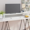 Camerina Meuble TV/Support pour Moniteur 100 x 30 x 13 cm Verre Blanc,Meuble TV,Meuble TV Moderne,Meuble de Salon