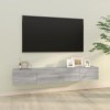 VEEKI Meuble TV, Meuble TV Suspendu, Meuble TV Industriel, Meuble TV Bois, Meuble Chambre, Convient pour Salon ou Chambre, Me