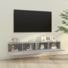 VEEKI Meuble TV, Meuble TV Suspendu, Meuble TV Industriel, Meuble TV Bois, Meuble Chambre, Convient pour Salon ou Chambre, Me