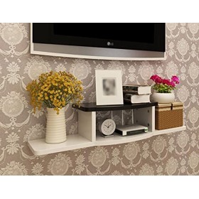 Meuble TV Flottant, étagère Murale pour Meuble TV avec Rangement Ouvert, sapplique à la Chambre à Coucher, Salon, Salle de L