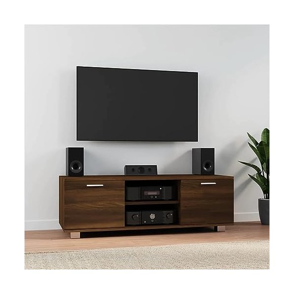 Meuble TV Chêne marron 120x40,5x35 cm Bois dingénierie