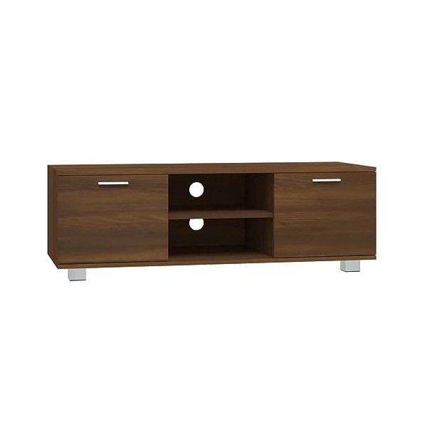 Meuble TV Chêne marron 120x40,5x35 cm Bois dingénierie